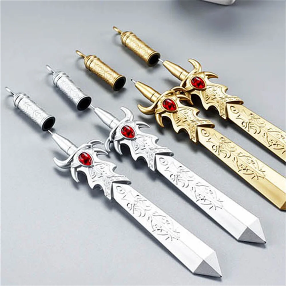 

10PCS School Office Ball Pens Unique sword style Ballpoint Pen Creative Gift Learning Stationery Ballpoint Pen