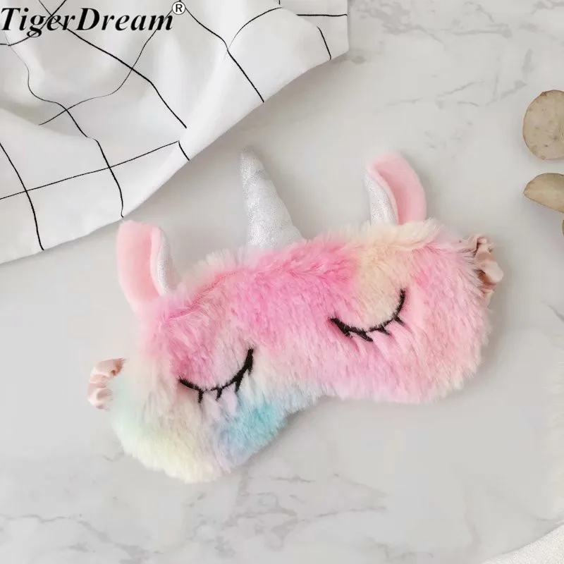 Beautiful Soft Rainbow Unicorn Plush Toy Sleeping Eye cover Adorable Plush Unicorn Stuffed Animal Unicorn Plush Toys