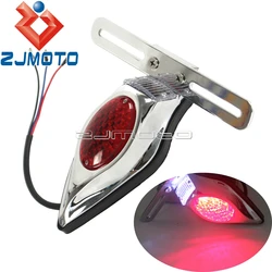 Chrome Motorcycle Teardrop Taillight For Harley Honda Yamaha Cruiser Cafe Racer Chopper Bobber Custom Tear Drop Tail Rear Lamp