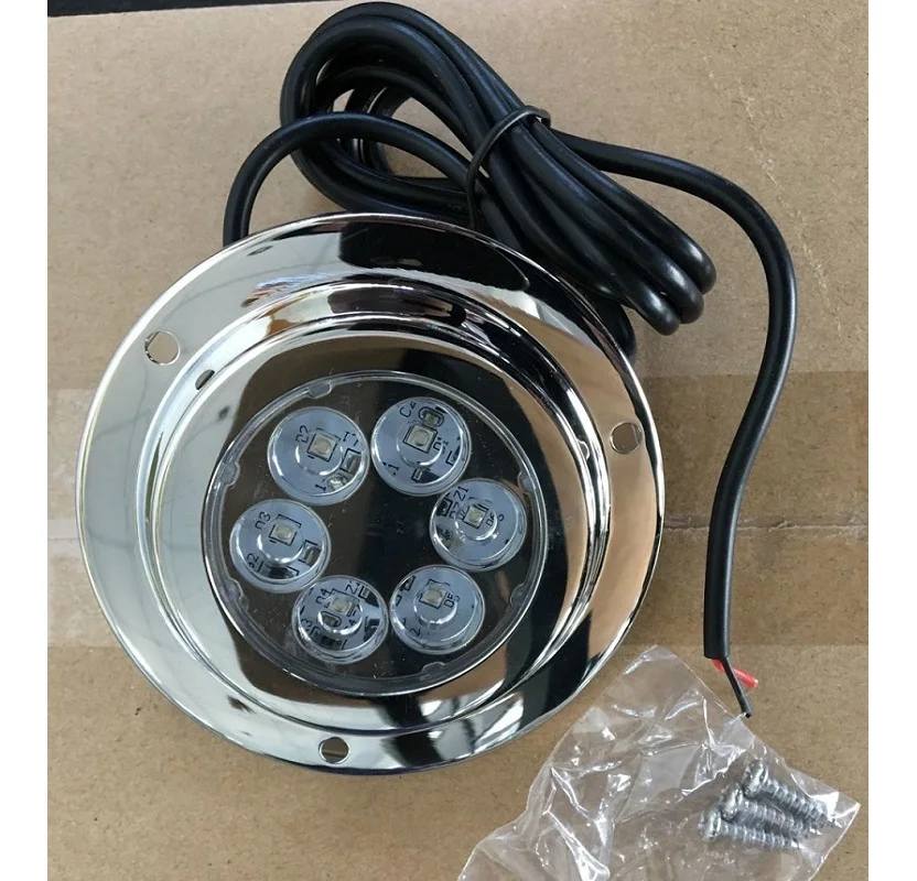 DC10-30v Multi-Voltage 12w IP68 Swimming Pool Waterproof Marine Led Dock Deck Yacht Boat Underwater Light TP019019