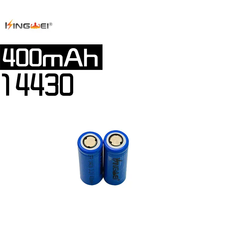 

50pcs 3.2v IFR 14430 LiFePO4 battery 400mah rechargeable lithium ion cell for flashlight torch camera shaver toothbrush etc
