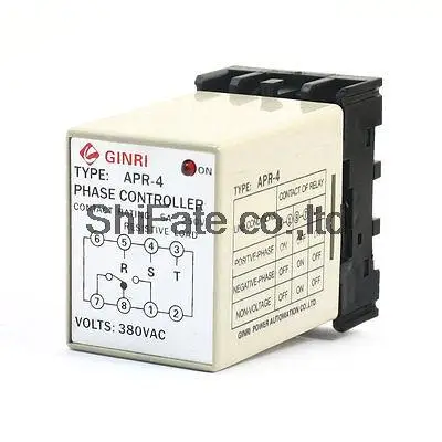 APR-4 Protective AC 380V Red LED Light Phase Failure Sequence Relay