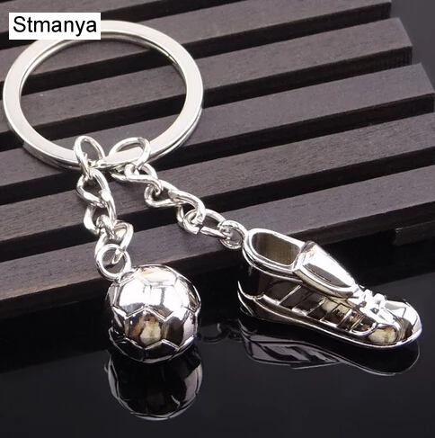 Metal Keychain New Key chain - Fashion Hot High Quality Soccer Shoes and Football Metal Car Key Ring Gift Bag Keychain