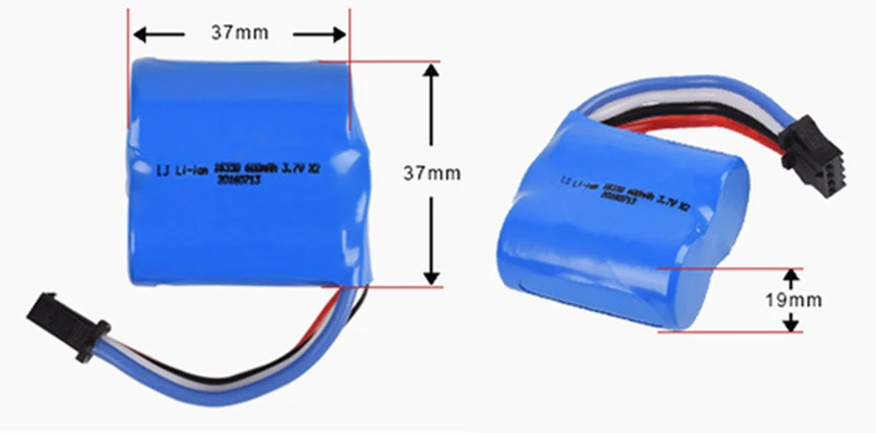 2PCS  3.7V 600mAh 18350 4P-SM Genuine Lipo Battery For UDI001 Remote Control Boats 3.7V 600mAh 18350 SM-4P Li-ion Battery