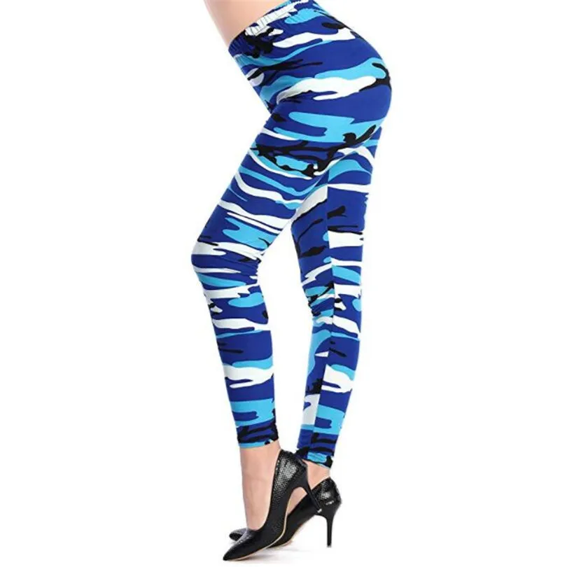 YRRETY Women Fashion Legging Push Up Printing Leggings Women Summer Workout Polyester Jeggings Breathable Slim Leggings Pants