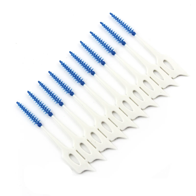 Cepillo Interdental forpretty Tanden Rager Escova de Dentes Palillo de Dientes Cepillo de Dientes Dental Desechable de Limpieza De Goma Suave Cerdas