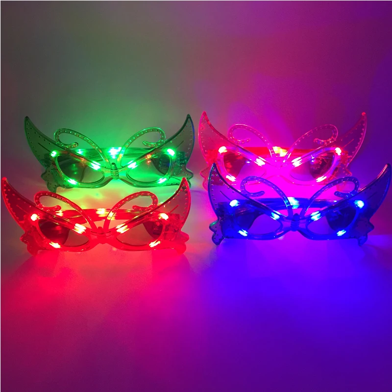 rave glowing glasses weding decoration for weddings glasses luminous led sunglasses for butterfly led glasses for parties 6pcs/l