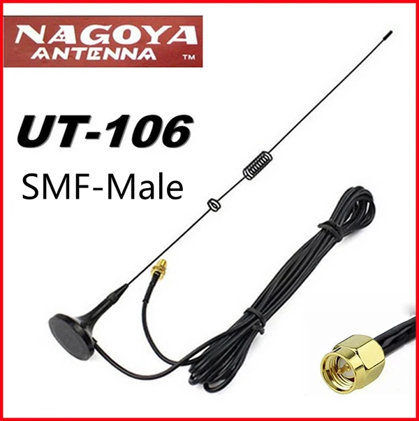 

Nagoya UT-106UV car antenna Dual Band Vhf Uhf Two Way Radio Walkie Talkie Male Sma-m Antenna For Wouxun TYT Vertex Yaesu Vx-6r