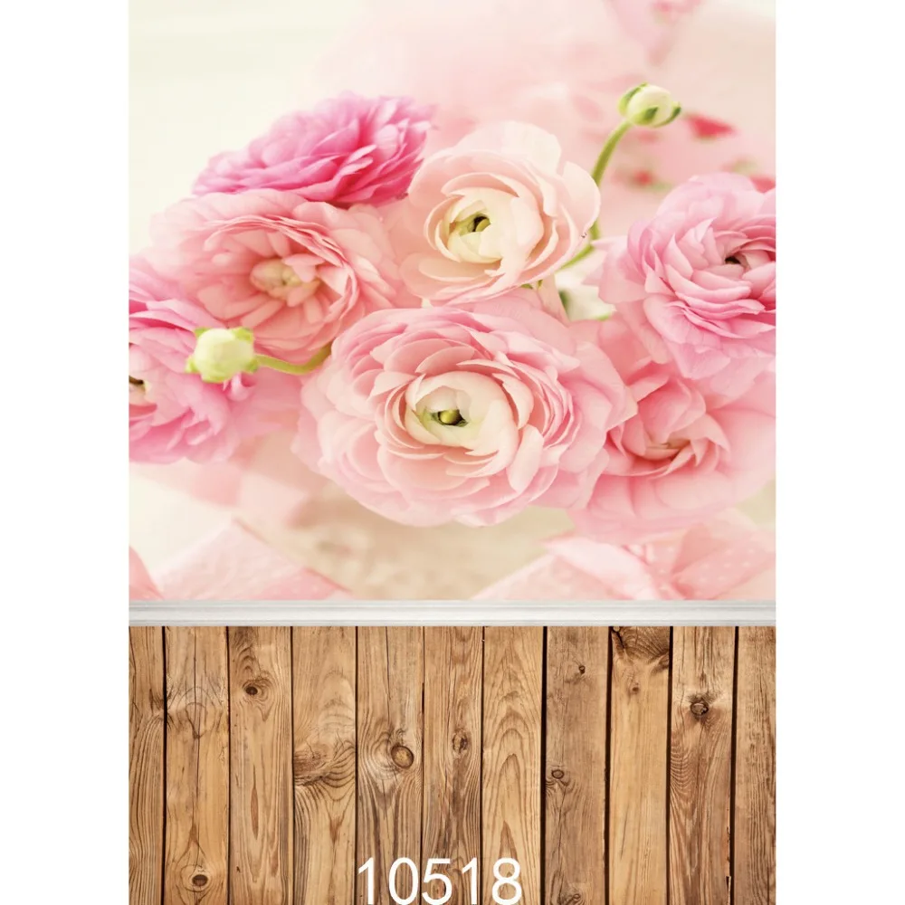 Fondo fotográfico de madera para estudio fotográfico, telón de fondo con diseño de flor rosa y Rosa rusa, ideal para cumpleaños, sesión fotográfica, Baby Shower, comida y pastel