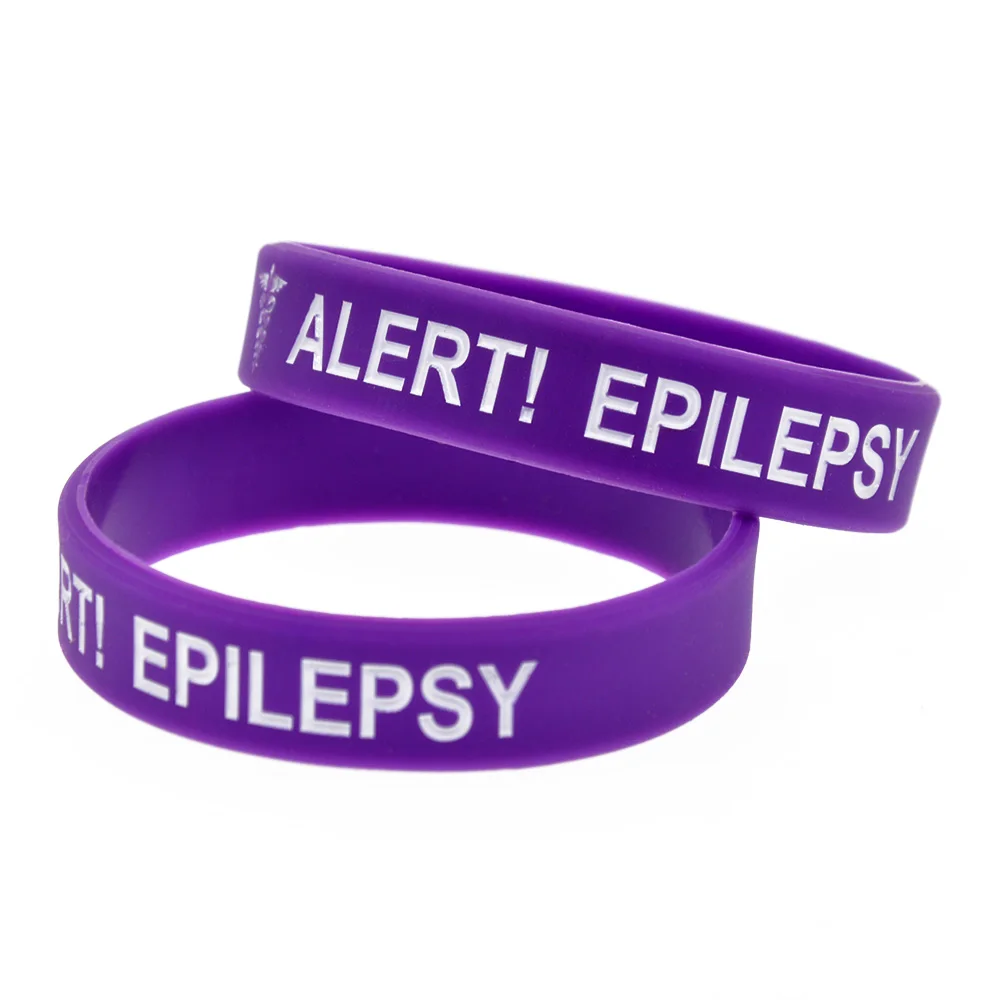 50 Stück Alarm-Epilepsie-Silikonarmbänder für Kinder, Unisex-Gummiarmband für den Außenbereich – Detail 3