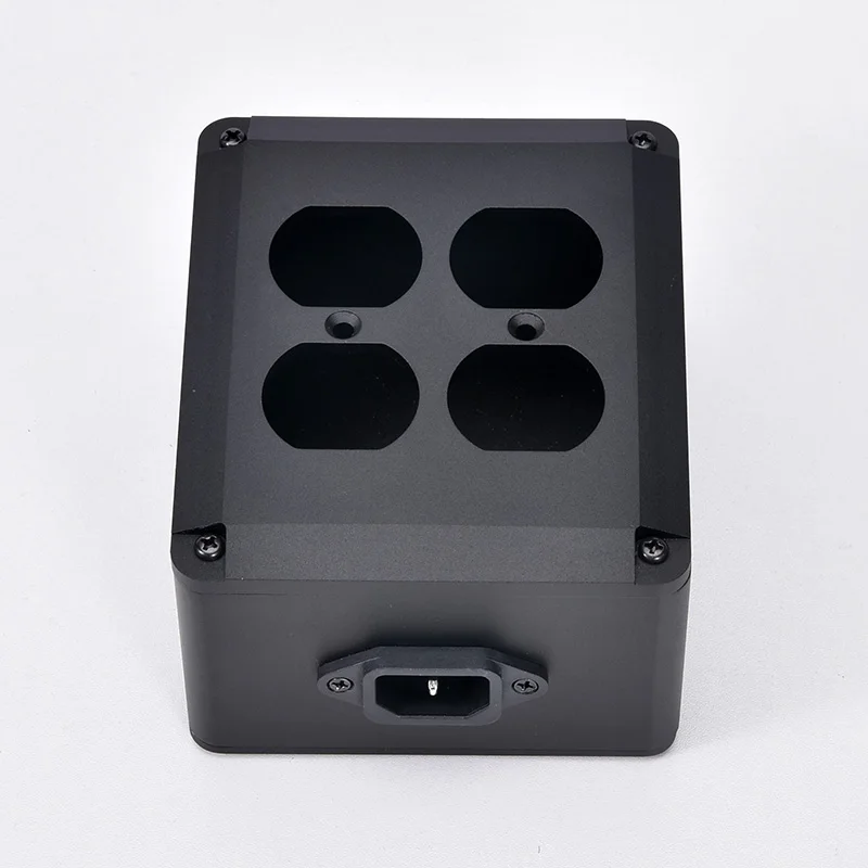 BZ1311 Power Socket Aluminum Chassis American Standard Socket Box Power Strip Case Black New