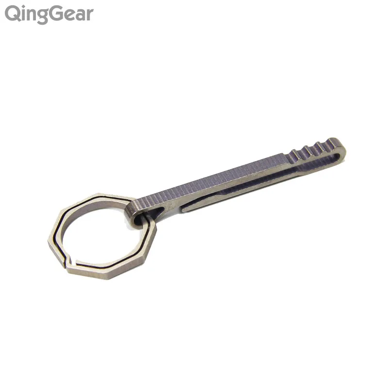 

Super Titanium Set QingGear HangClip+KeyRing1 Key Organizer Hanging Key Tool EDC Outdoor Tool