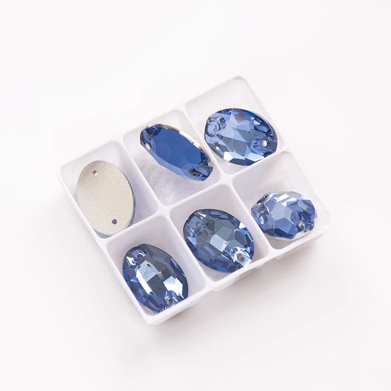YANRUO 3210 Ovaler Glas-Strass mit flacher Rückseite, genähte Kristall-Strasssteine, DIY lose Steine für Schmuck, Basteln, Handarbeiten – Detail 9