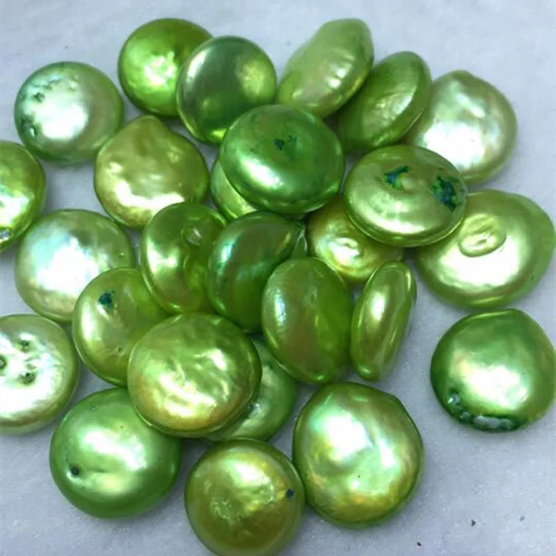 Wholesale AA 12-14mm No Hole Wine Coin Shaped Loose Freshwater Pearl,Sold by Lot,10 Pcs Per Lot