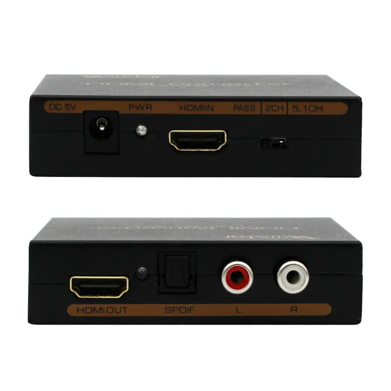 HDMI to HDMI Optical SPDIF Suppport 5.1 + RCA L/R Audio Video Extractor Converter Splitter Adapter