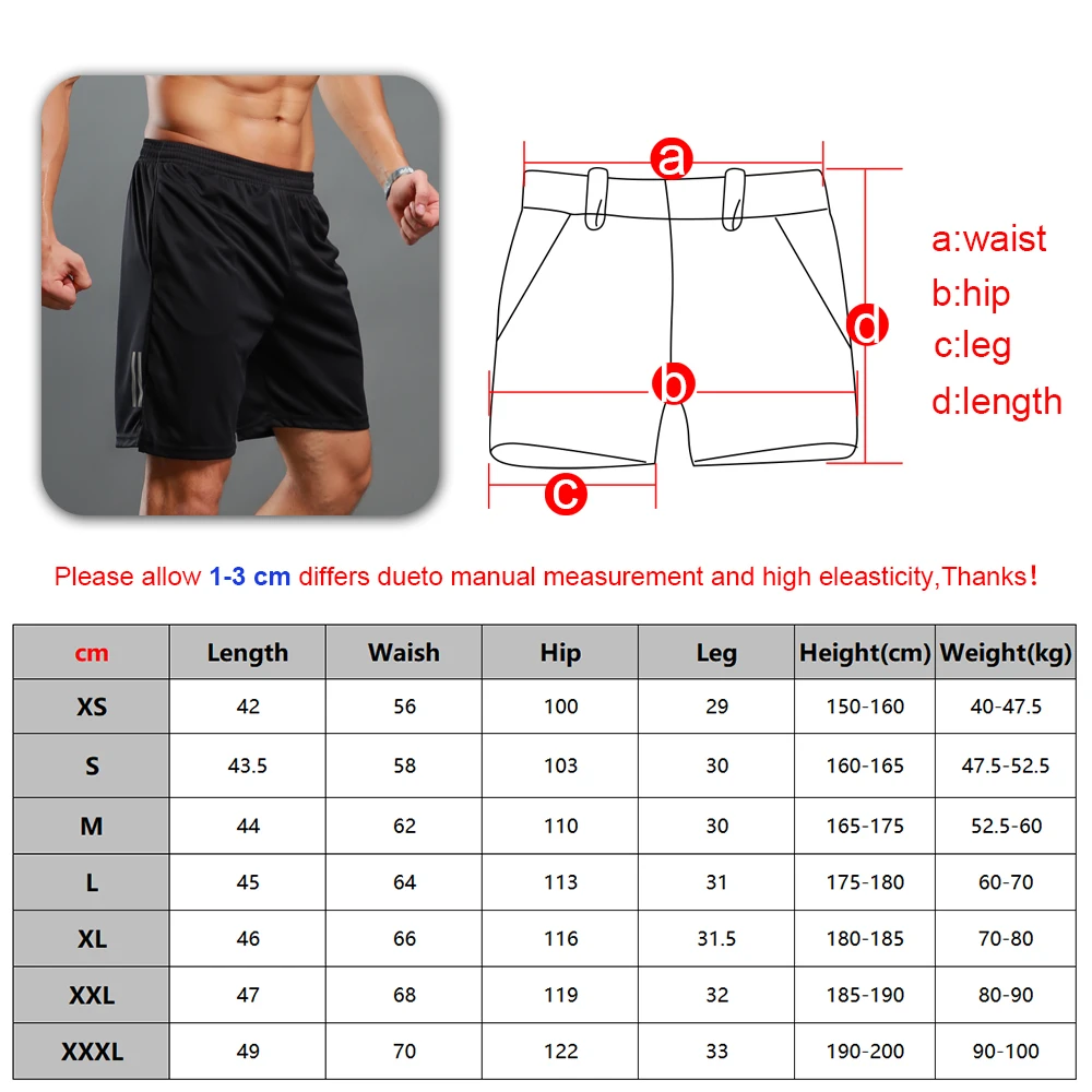 New Running Shorts Mens Summer Plus Size XS-3XL Compression Quick Dry Mesh Fitness Sport Shorts With Pocket Workout Basketball