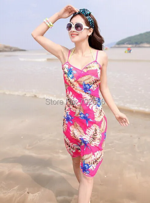 Trendy leaf beach dress Swimwear clothes Bikini Veil shawl Wrap Sarong Sexy 20pcs/lot #3827