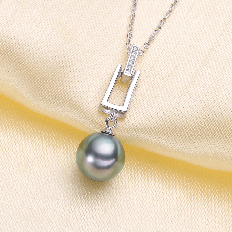 

Classic Dual Design Pearl Pendant Chain Settings S925 Sterling Silver Pearl Pendant Necklace Components DIY Accessory 3Pcs/Lot