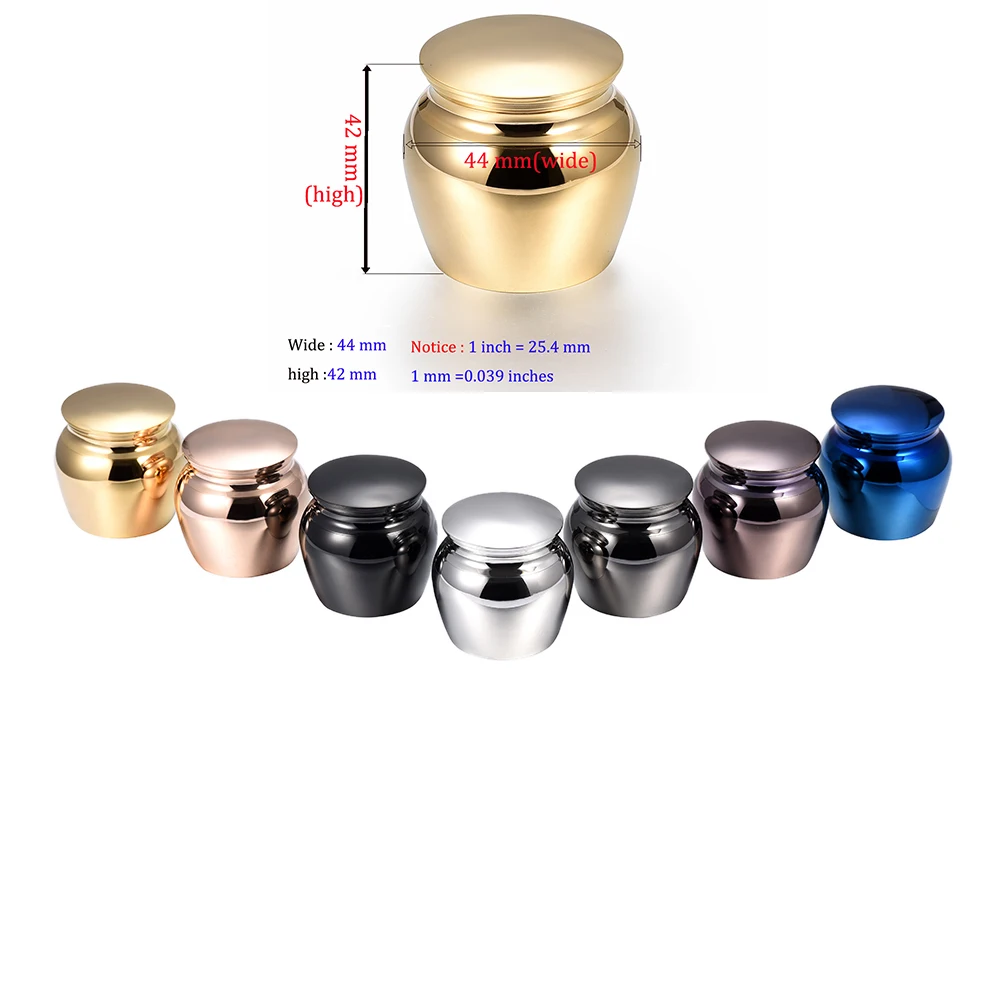 

Artworks and crafts Wholesale Cremation Urns Keepsake Memorial Ashes Token Stainless steel Funeral Casket