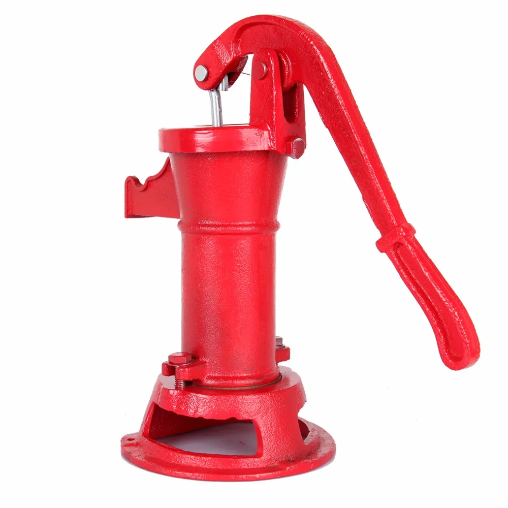 (Ship from EU) Hand Water Well Pump Pitcher Cast Iron Press Suction Outdoor Yard 25 Ft Lift