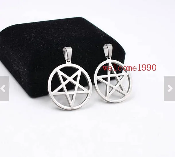 fate love Choose style Lot 5pcs Stainless Steel 30mm size pentagram Pendant charms high Polished for Mens XMAS GIFTS Cool