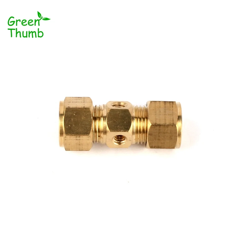 

15pcs Inner Diameter 9.5mm High Pressure Micro Mist Connector 60/120/180 Degree Brass Staight Connectors Double Spray Fittings