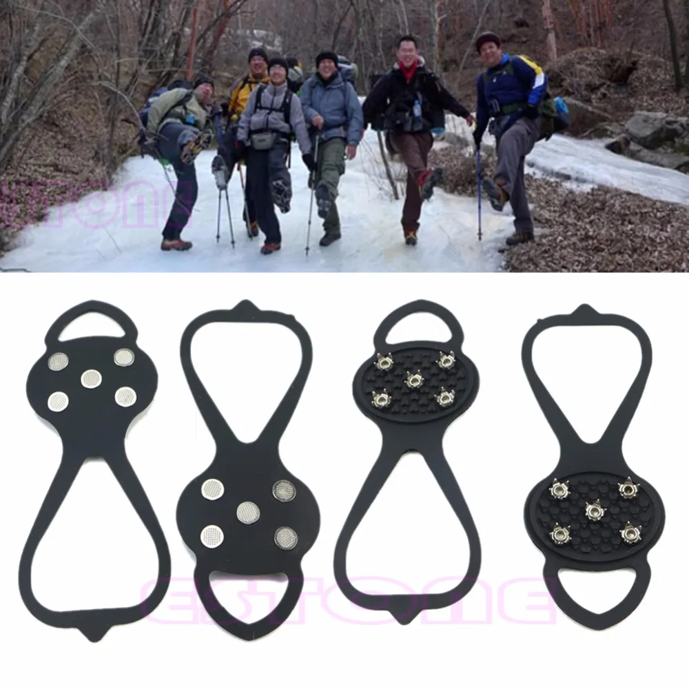 Crampon-tacos antideslizantes para nieve, botas, pinzas para caminar, novedad, 1 par