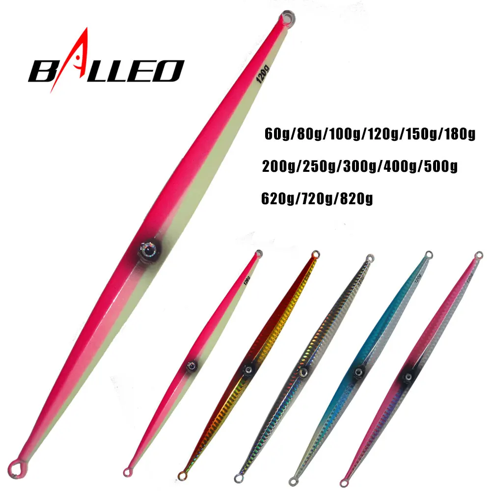 Balleo 60g 80g 100g 120g 150g 180g 200g 300g 400g 500g 620g 720g 820g Deep sea Metal Jig Jigging Fishing fish Lure