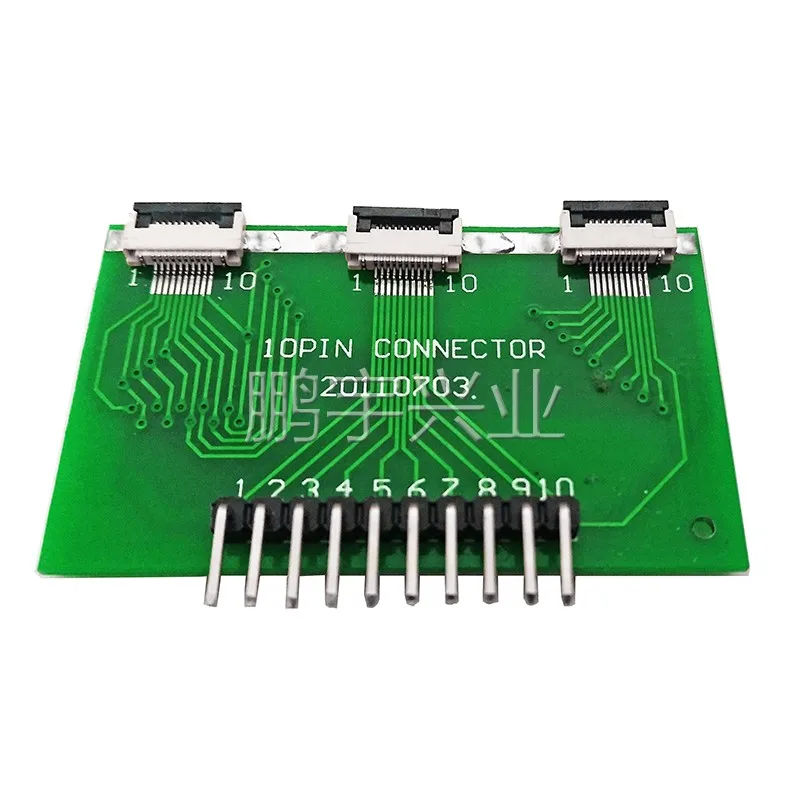 10PIN multi-functional test board 0.5/0.4 spacing FPC10PIN double row 10PIN adapter plate PCBA 30*50 board 1.0mm custom Pinboard