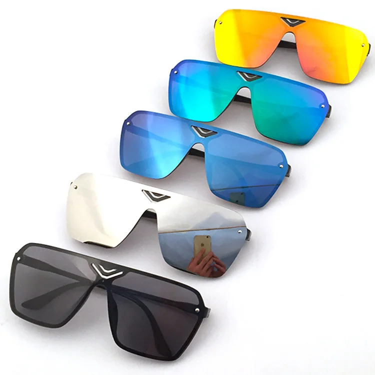 Neue Brille Kunststoff männlich fahren Sport Männer schillernde Sonnenbrille Männer Marke Designer trend ige Retro Sonnenbrille oculos de sol – Detail 2