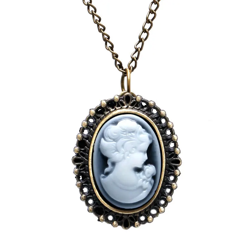 

Fashion Vintage Lady Gentlewoman Shape Design Small Quartz Pendant Fob Pocket Watch With Sweater Necklace Chain Gift To Women