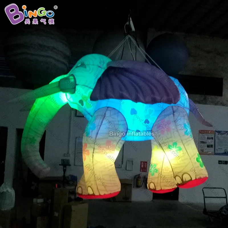 Custom Made 2.4X2.2X2 Meter Opblaasbare Olifant Met Digitale Print/Decoratieve Opblaasbare Olifant Ballon Speelgoed