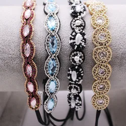 Vintage Beads Braided Headband Colorful Stone Hair Band For Women & Girls Hair Accessories Hairband Jewelry