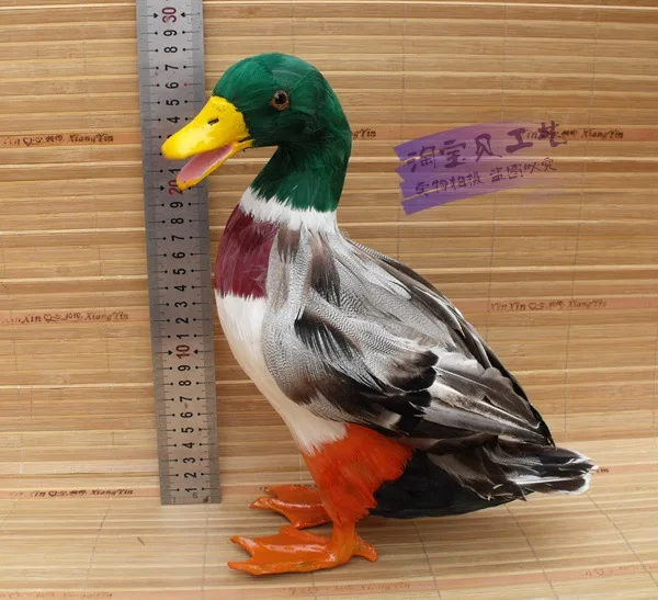 

new simulation colourful duck toy polyethylene & furs duck doll gift about 19x14x30cm 0918