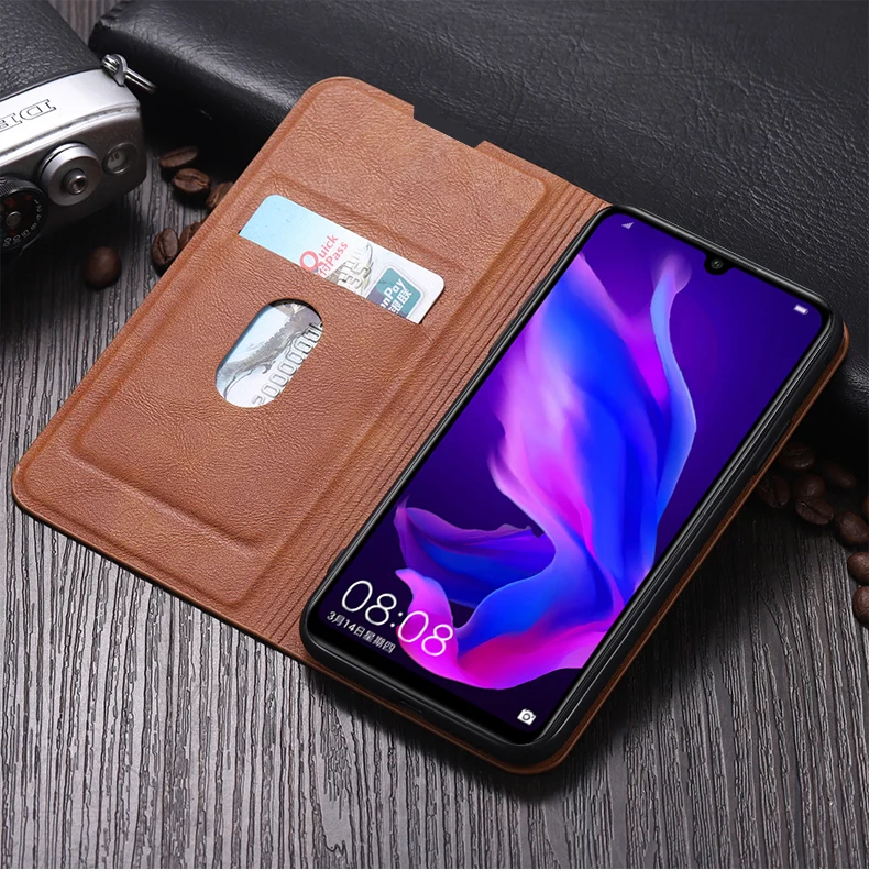 Retro Wallet Stand Flip Leather Case For Huawei Honor 10 10i Lite P Smart Z Y9 Prime 2019 P20 P30 Pro Book Cover Magnetic Case