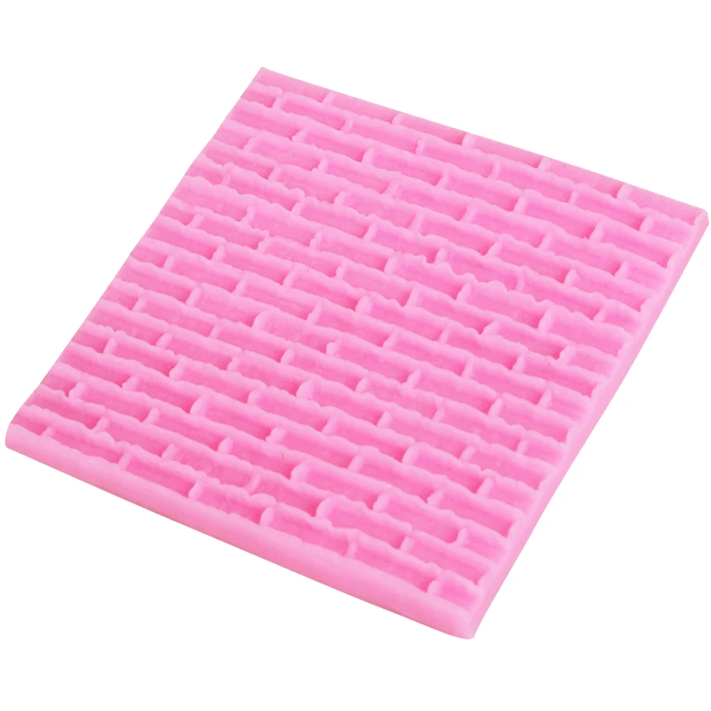 M2020 Castle Brick Wall Texture Cake Border Silicone Cake Molds Cupcake Fondant Cake Decorating Tools Gumpaste Chocolate Moulds