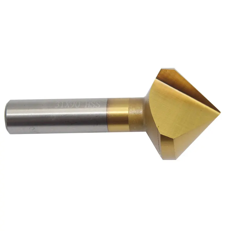 1 cái 31 mét Chamfer Công Cụ HSS Một Flute 90 Bằng Vòng Shank Titanium Bit Mũi Khoan Deburring Chamfering Miliing Cutter công cụ