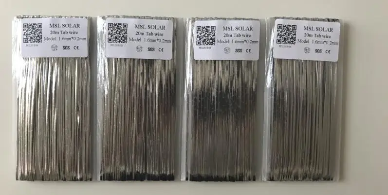 سلك تبويب الخلايا الشمسية 1.6 مم * 0.2 مم للوحة الطاقة الشمسية DIY. شريط لحام نحاسي. سلك لحام. 80 متر/وحدة
