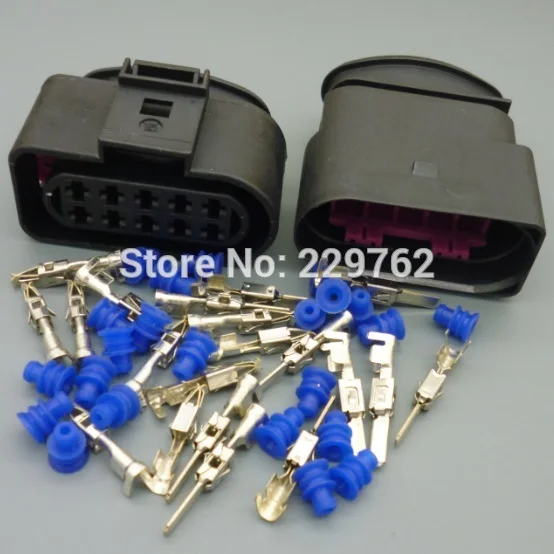 Shhworldsea 10 Pin 1J0973835 1J0973735 Female Male 3.5 Auto Temp Sensor Plug Deflation Valve Plug Waterproof Connector For VW
