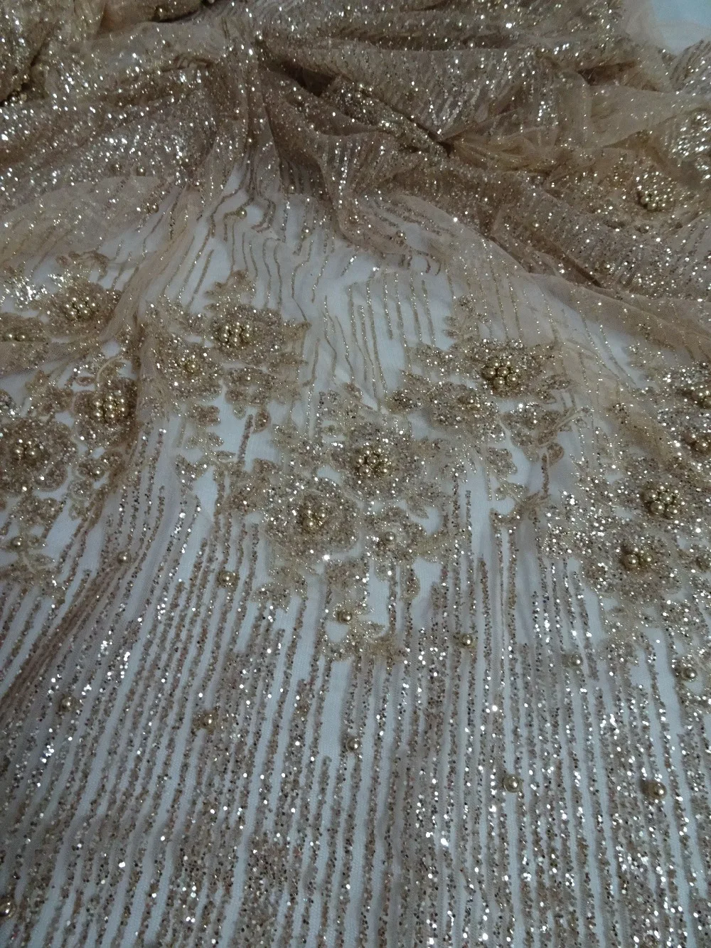 

5yard/lot L-013 Glitter Lace Fabric Embroidered Tulle Lace with glued glitter High Quality