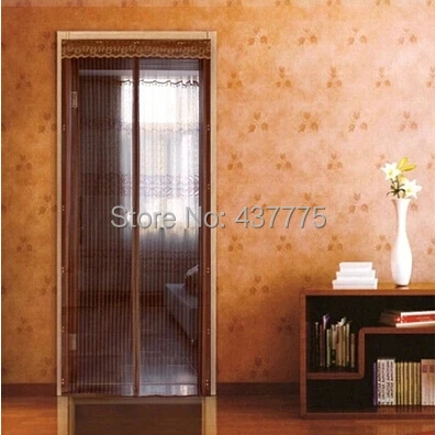 Two magnetic buckle anti-mosquito ventilation pure color close the bedroom door curtain summer mosquito curtain 92 * 210 cm