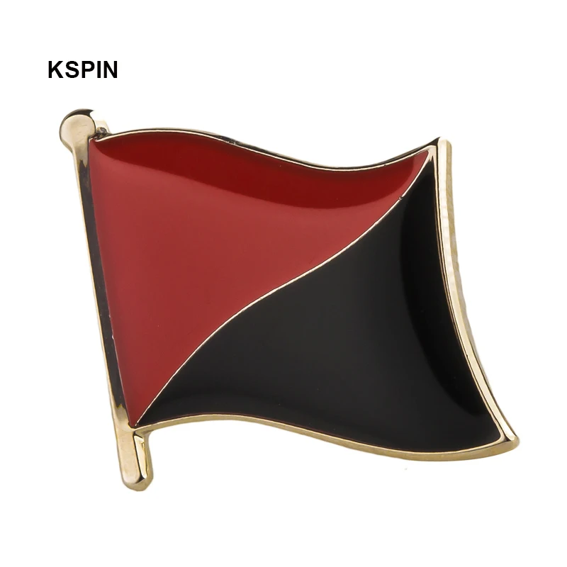 Customer black and red logo flag badge pin lapel pin Brooch Icons 1PC XY0044
