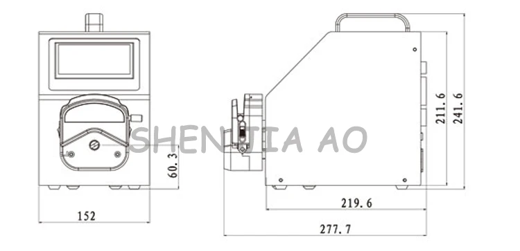 Pompe péristaltique électrique industrielle 220V, contrôleur d'affichage LCD avec tête de pompe yz15x