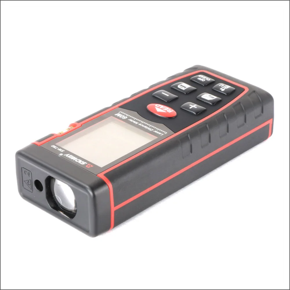 Imagem -02 - Sndway Mini Medidor de Distância a Laser Medidor Digital de Distância Alcance de 60m Dispositivo de Medição
