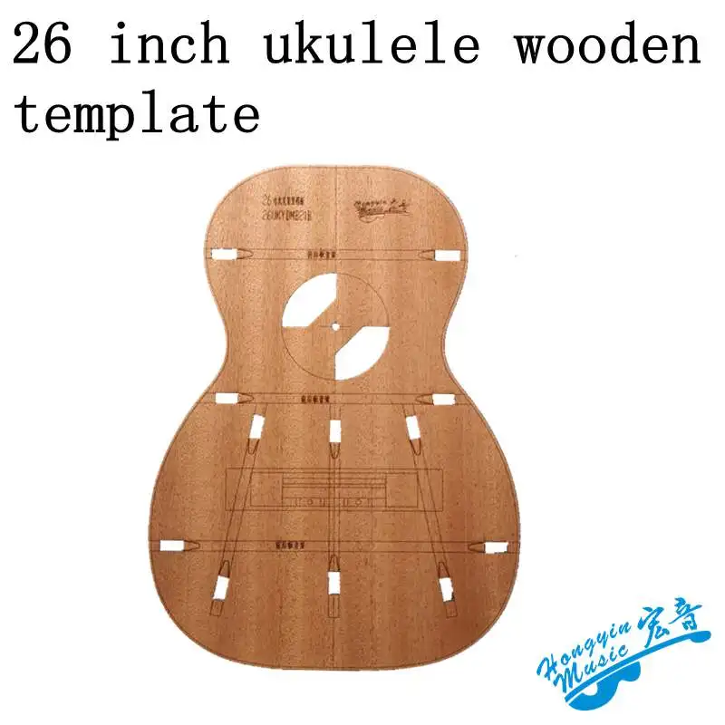 23 26 inch ukulele template small four-string guitar making mold shape sound hole sound beam position wood