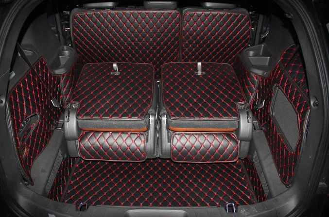 

Полный комплект автомобильных ковриков в багажник для Ford Explorer 7 мест 2018-2011, хорошее качество, коврики для багажника, чехол для Explorer 2015