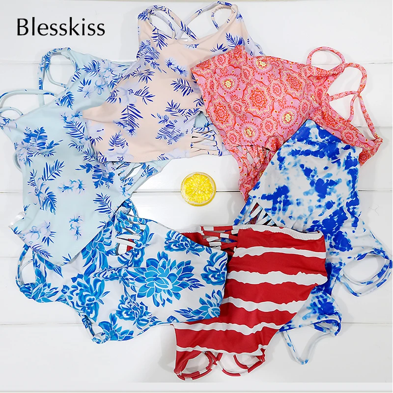 Bikini Top Swimwear Women Separate Swimsuit 2023 Summer Push Up Crop Tops Swimming Padded Bra And String Bottoms