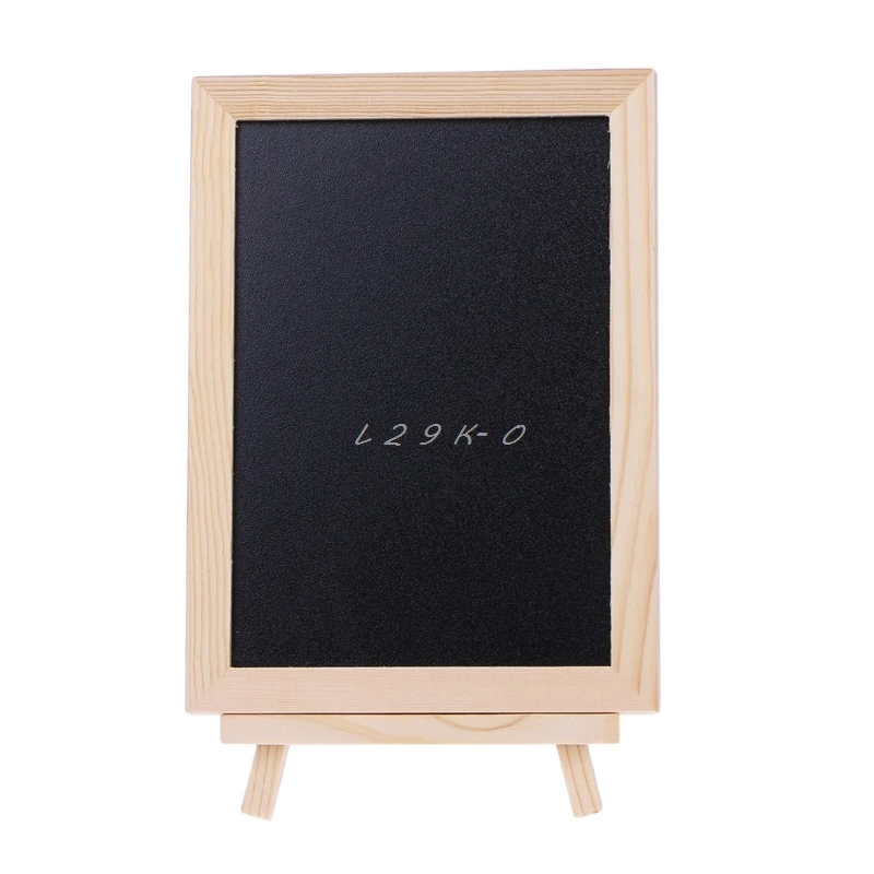 Desktop Message Board Blackboard Wood Tabletop Chalkboard Double Sided Blackboard School Supplies