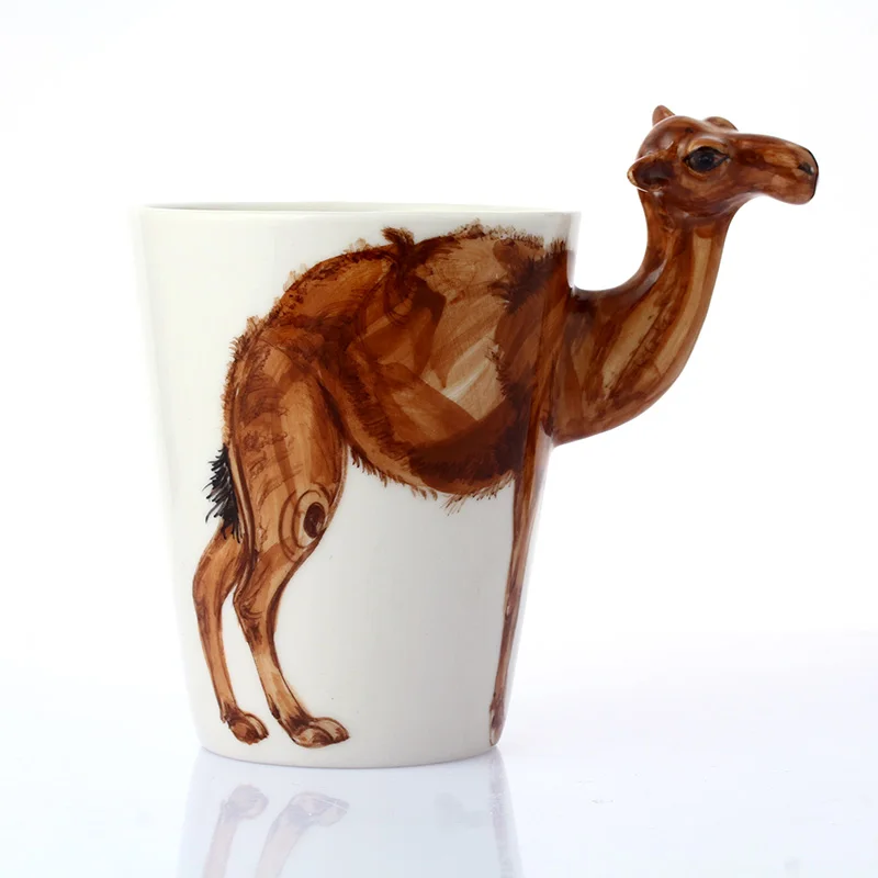 Chinese Kung Fu Tea, Mug, Couples Cup. First 3D Stereoscopic Animal Cup Ceramic Painting Camel Models, Free Shipping