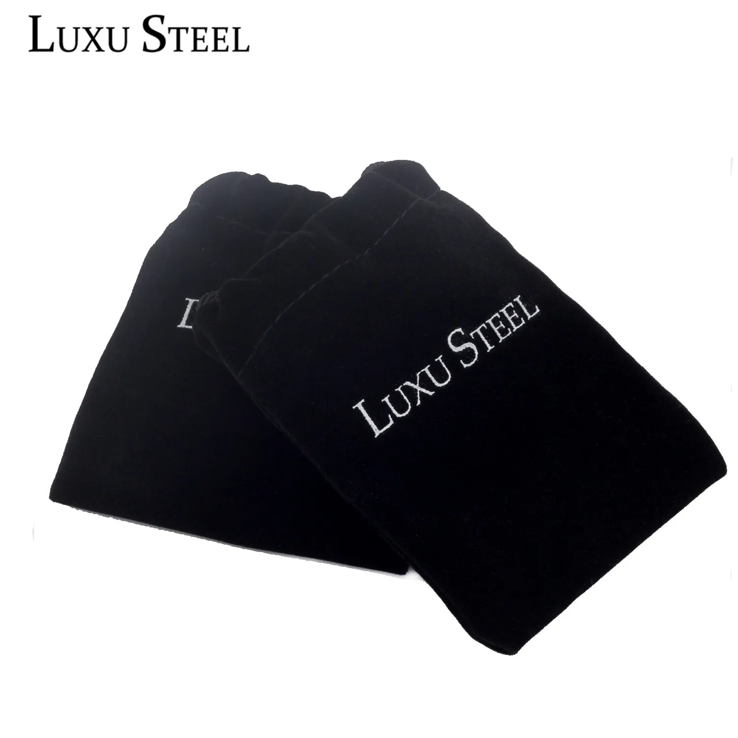 

LUXUSTEEL 10pcs Size 7*9mm Black Color Velvet Jewelry Pouches Drawstring Cloth Bag For Jewelry Set Pendant Necklace Earrings